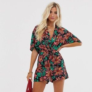 Wednesday’s Girl romper in tropical floral